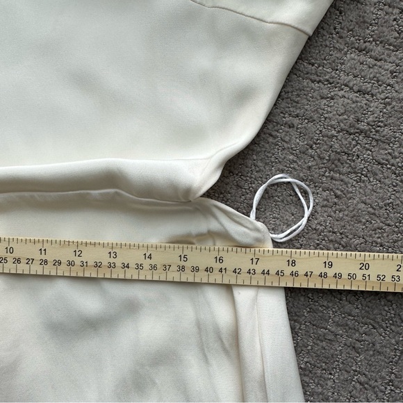 Sarah Seven Kir Wedding Dress Short Sleeve Open Back Train Size 16 Tailored - Picture 14 of 16